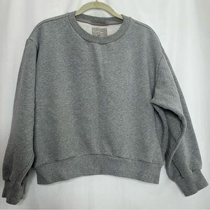 Everlane gray cropped sweatshirt long sleeve